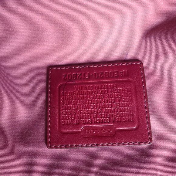 COACH Hamptons Satchel in burgundy/berry red Y2K - Picture 10 of 12